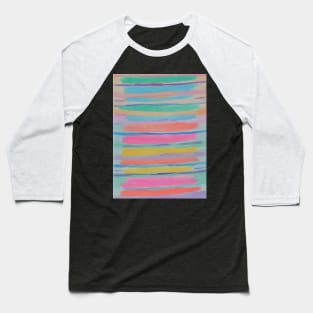 Soft and Pretty Pastel Stripes Baseball T-Shirt